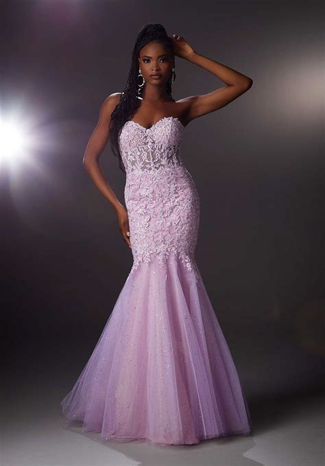 Tulle Mermaid Prom Dress With Crystal Beading Morilee