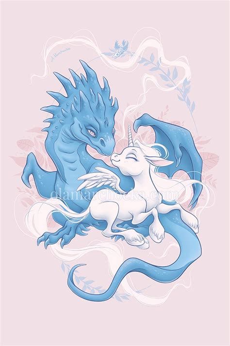 20180321 Dragon And Unicorn Unlikely Couple By Aleksandracupcake