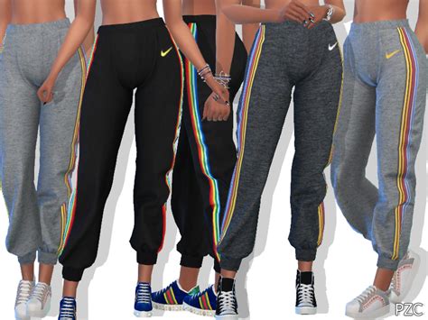 The Sims Resource Nike Athletic Sweatpants With Side Rainbow Stripe