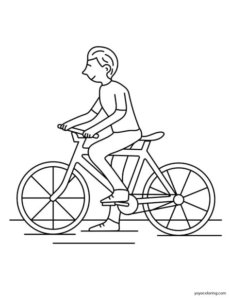 Ausmalbilder Fahrrad fahren ᗎ Malvorlage zum Ausdrucken