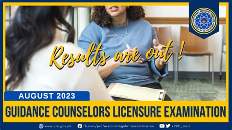 Guidance Counselor August 2023 PRC Board Exam Result Education In