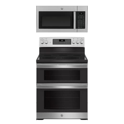 Shop GE 30-in Freestanding Electric Double Oven Convection Range and 1.