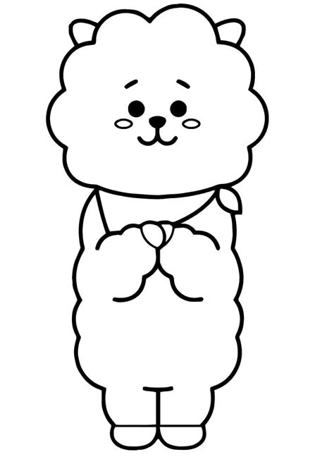Cute Characters Bt21 Coloring Page Free Printable Coloring Pages For Kids