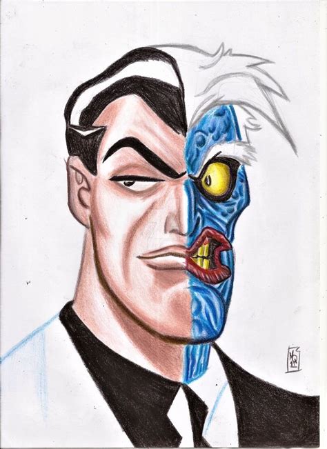 Two Face By Nic011 Villain Art Batman Rogues Gallery Batman Drawings