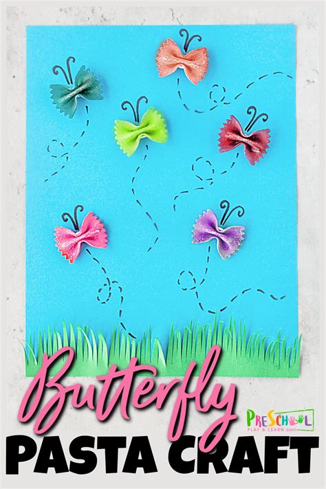 🦋 Butterfly Pasta Craft For Preschoolers