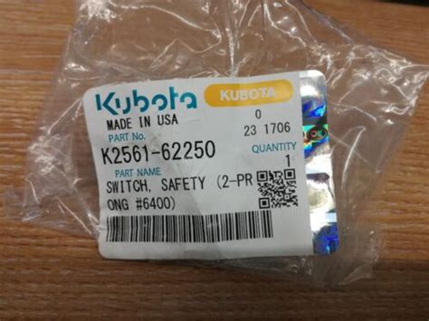 Genuine Kubota Safety Switch G23 G26 Bx2350 Rtv900 Zd326 K256162250