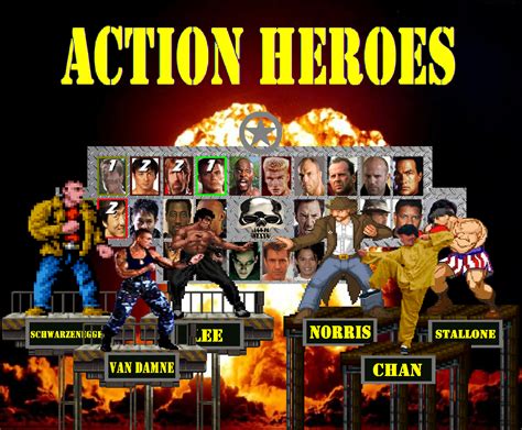 Action Heroes Character Select Screen By Gery850 On Deviantart