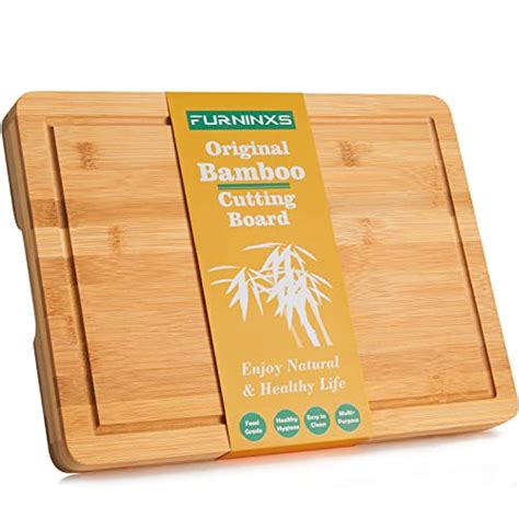 Thick Large Cutting Board Bamboo Chopping Block For Kitchen 12