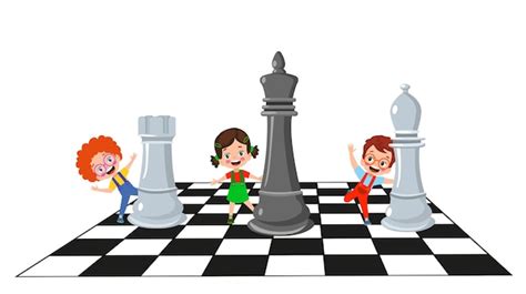 Premium Vector Cartoon Character Playing Chess Game