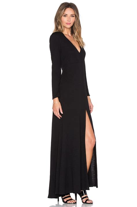Lanston Long Sleeve Maxi Dress In Black Lyst
