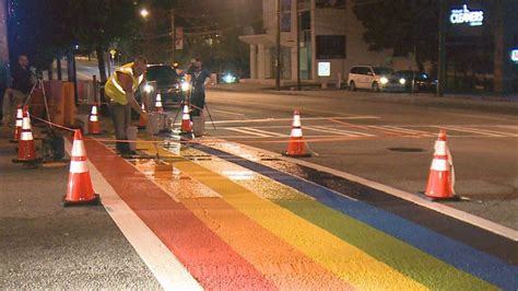 City To Install Rainbow Crosswalks At 10th And Piedmont Year Round