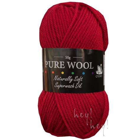 Cygnet Yarns 100 Real Genuine Pure Wool Superwash Dk 50g Ball Double