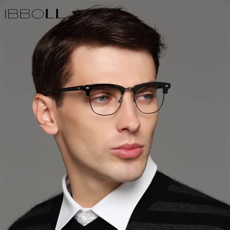 Ibboll Fashion Wrap Round Glasses Frame Optical Men Brand Luxury Mens
