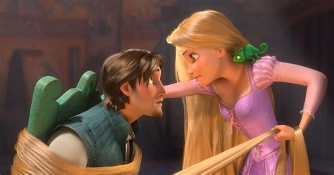 Rapunzel Ties Up Flynn From Disneys Movie Tangled Desktop Wallpaper