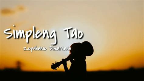 Simpleng Tao Zephanie Dimaranan Lyrics Youtube