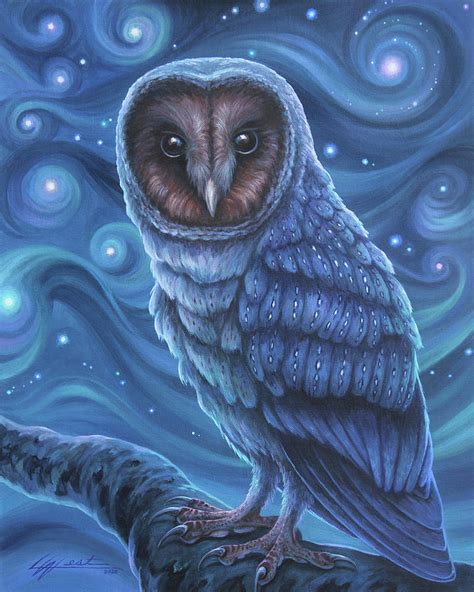Night Owl Painting By Lucy West Pixels