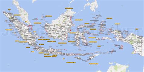 Peta Indonesia Lengkap Dengan Nama Juragan Poster
