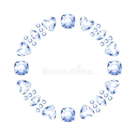 Diamonds Round Frame Stock Vector Illustration Of Jewel 149531978