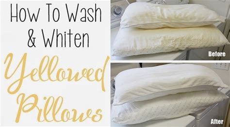 For memory foam or silk pillows if your pillow smells, add half a cup of baking soda into the wash. How To Wash And Whiten Yellowed Pillows | Cleaning pillows ...