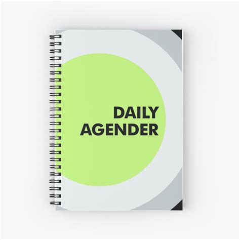 Agender Agenda Spiral Notebook For Sale By Aramisart Redbubble