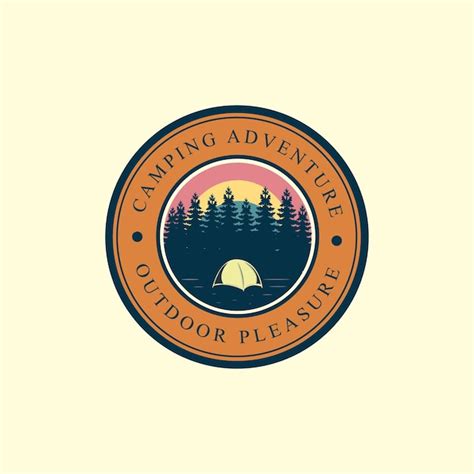 premium vector logo for camping adventure camping t camping and outdoor adventure emblem