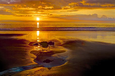 Wallpaper Sunlight Sunset Sea Water Shore Sand Reflection