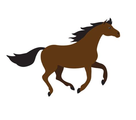 810 Brown Horse Running Stock Illustrations Royalty Free Vector