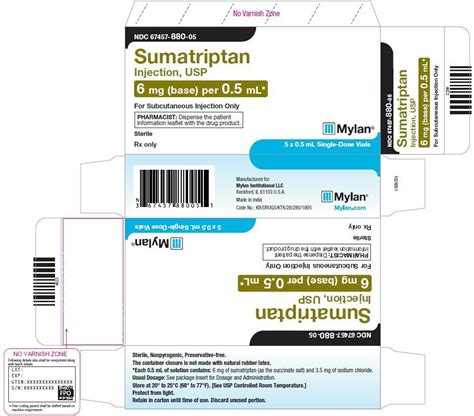Sumatriptan Injection Fda Prescribing Information Side Effects And Uses