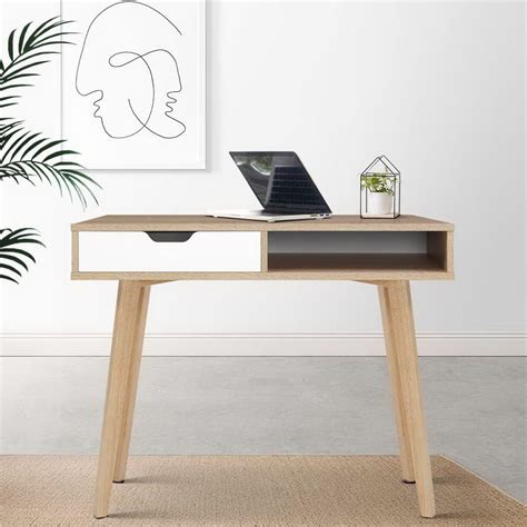 Computer Desk Drawer Cabinet Shelf Oak 90cm Mattress Discount