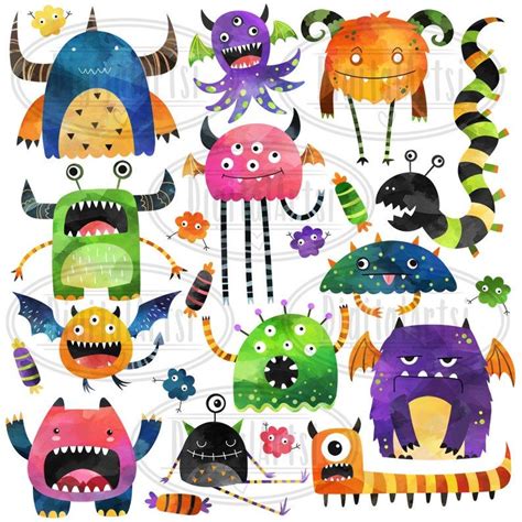 Halloween Clipart Halloween Items Halloween Kids Cartoon Monsters