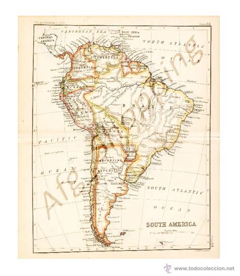 South America Map Edited In The 19th Century Comprar Mapas