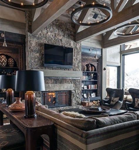 Top 60 Best Rustic Living Room Ideas Vintage Interior Designs