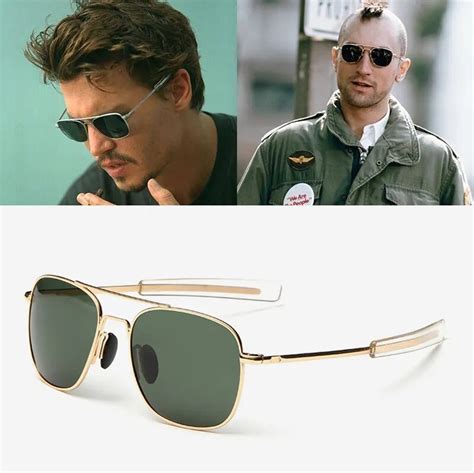 jackjad fashion men army military aviation style polarized sunglasses