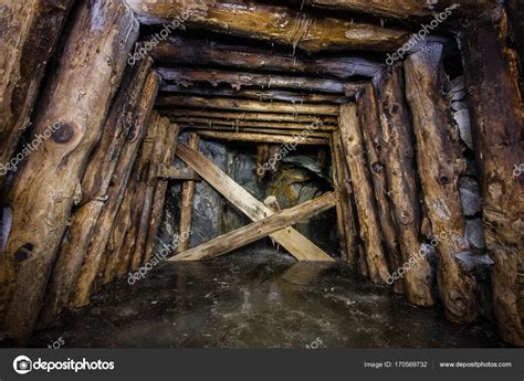 Old Abandoned Underground Mica Ore Mine Shaft Tunnel Stock Photo By