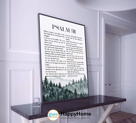 Psalm 91 Bible Verse Wall Art He Who Dwells In The Shelter Scripture Print P657 Ebay