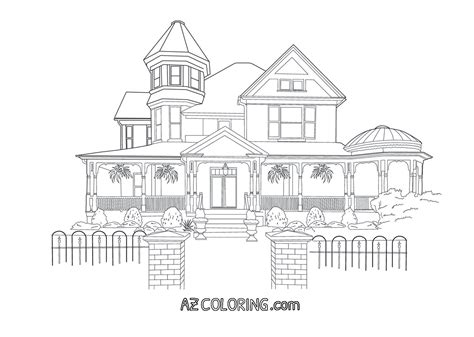 Victorian Home Coloring Pages Coloring Pages