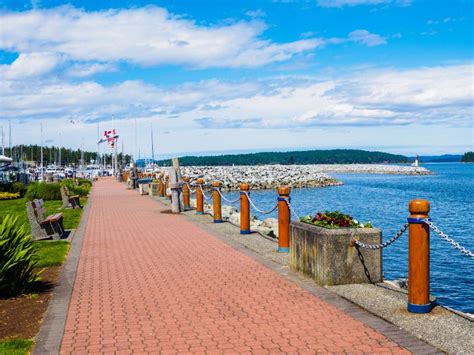 Seaside Walk In Sidney Bc On Vancouver Island Canada Stock Image