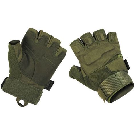 Mfh Protect Tactical Fingerless Gloves Od Green