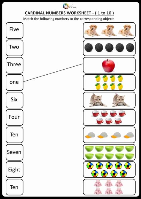 Free Downloadable Cardinal Numbers English Worksheets For English