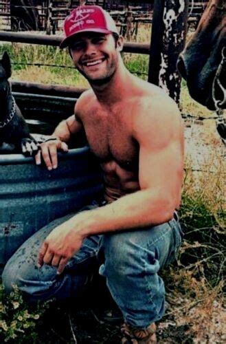 Shirtless Male Muscular Hunk Beefcake Country Farm Dude Hairy Guy PHOTO