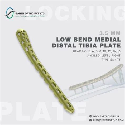 Titanium 35 Mm Lcp Low Bend Medial Distal Tibia Plate At Rs 5000 In