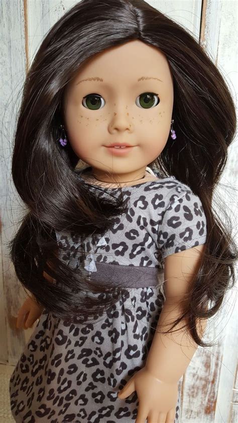 Custom American Girl Doll Saige New Green Eyes Myag 30 Wig Freckles