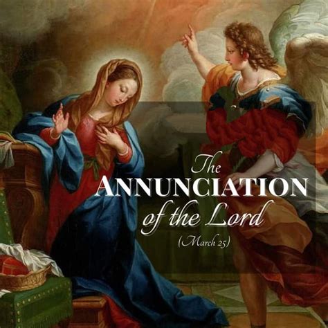 Solemnity Of The Annunciation Of The Lord 25th March Prayers And