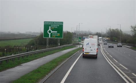 A27 Approaching The Beddingham © N Chadwick Geograph Britain And