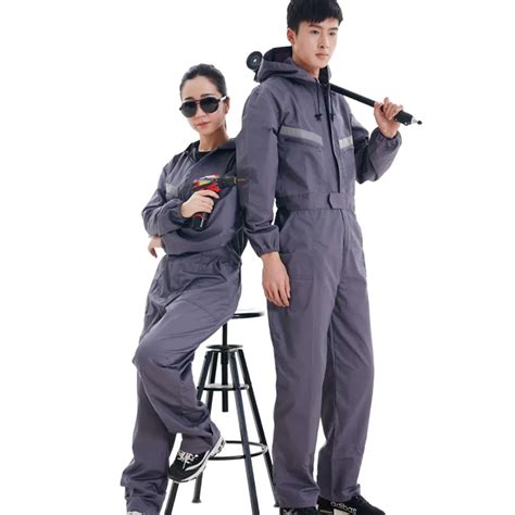 New Work Clothing Hooded Overalls Men Women Work Wear Coveralls