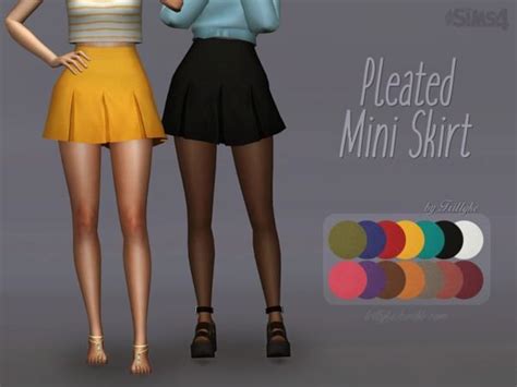 Pleated Mini Skirt By Trillyke At Tsr • Sims 4 Updates Sims 4