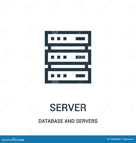 Server Icon Vector From Database And Servers Collection Thin Line