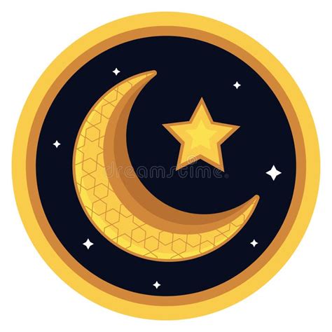 Lua Crescente E Estrela Ilustração Do Vetor Ilustração De Evento