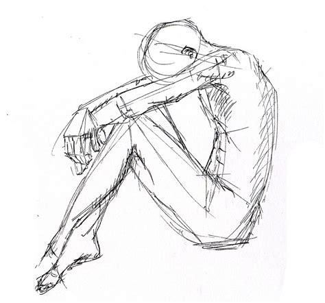 √ Depressed Boy Drawing