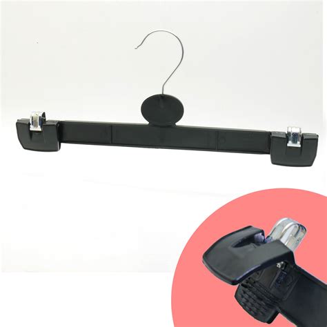 Black Plastic Clip Hangers For Hanging Childrens Clothes Skirts